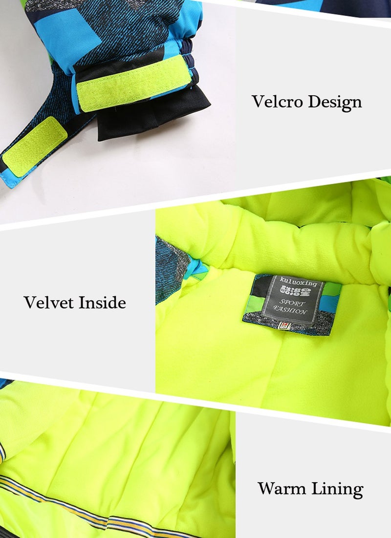 HOTIAN Boys Ski Jacket Snow Jacket Pants Suits Windproof Waterproof Winter Coats 25BK,12 - Image 5